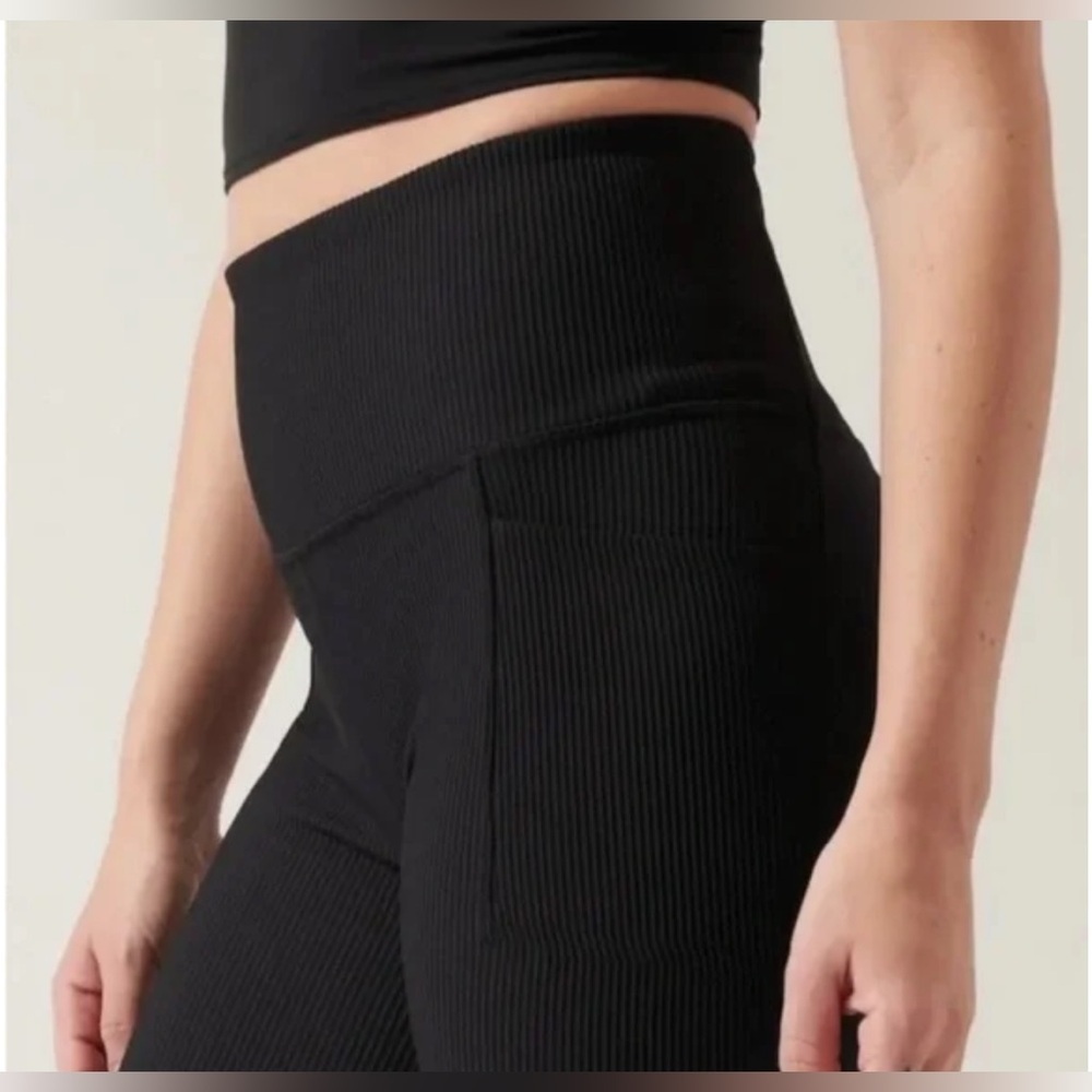 Athleta Classic Black Flare Leggings - Picture 3 of 8
